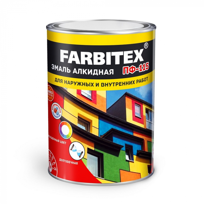 Эмаль ПФ-115 "FARBITEX" светло-серый  2,7кг (уп. 6шт) купить в липецке